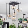 Koyoto Lampa sufitowa, Kula świetlna W kolorze bursztynu, Przezroczysty, 5-punktowe