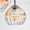 Koyoto Lampa sufitowa, Kula świetlna W kolorze bursztynu, Przezroczysty, 5-punktowe