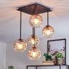 Koyoto Lampa sufitowa, Kula świetlna W kolorze bursztynu, Przezroczysty, 5-punktowe