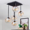Koyoto Lampa sufitowa, Kula świetlna W kolorze bursztynu, Przezroczysty, 5-punktowe