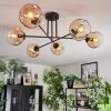 Ripoll lampa sufitowa, kula świetlna bursztynowy, przezroczysty, 6-punktowe