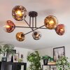 Ripoll Lampa sufitowa, Kula świetlna Chrom, Złoty, Przezroczysty, W kolorze miedzi, Przydymiony, 6-punktowe