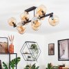 Koyoto lampa sufitowa, kula świetlna bursztynowy, 10-punktowe
