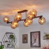 Koyoto lampa sufitowa, kula świetlna bursztynowy, 10-punktowe