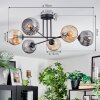 Ripoll lampa sufitowa, kula świetlna bursztynowy, przydymiony, 6-punktowe