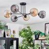 Ripoll Lampa sufitowa, Kula świetlna W kolorze bursztynu, Przydymiony, 6-punktowe