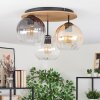 Koyoto lampa sufitowa, kula świetlna kolory naturalne, czarny, 3-punktowe