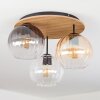 Koyoto lampa sufitowa, kula świetlna kolory naturalne, czarny, 3-punktowe