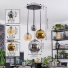 Ripoll Lampa wisząca, Kula świetlna, Lampa wiszącego klastra W kolorze bursztynu, Chrom, Złoty, Przydymiony, 4-punktowe
