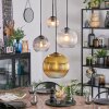 Koyoto Lampa wisząca, Kula świetlna, Lampa wiszącego klastra W kolorze bursztynu, Złoty, Przezroczysty, Przydymiony, 4-punktowe