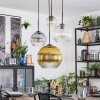 Koyoto Lampa wisząca, Kula świetlna, Lampa wiszącego klastra W kolorze bursztynu, Złoty, Przezroczysty, Przydymiony, 4-punktowe