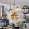 Koyoto Lampa wisząca, Kula świetlna, Lampa wiszącego klastra W kolorze bursztynu, Złoty, Przezroczysty, Przydymiony, 4-punktowe