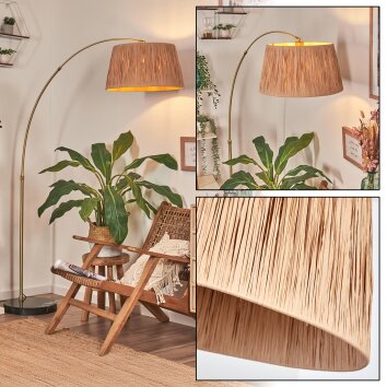 Granja Lampa stojąca, Lampy łukowe Mosiądz, Czarny, 1-punktowy