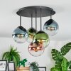 Gastor lampa sufitowa, kula świetlna 45 cm niebeieski, zielony, przezroczysty, miedziany, 5-punktowe
