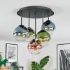 Gastor lampa sufitowa, kula świetlna 45 cm niebeieski, zielony, przezroczysty, miedziany, 5-punktowe