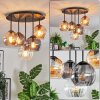 Koyoto lampa sufitowa, kula świetlna 45 cm bursztynowy, przezroczysty, przydymiony, 5-punktowe