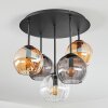 Koyoto lampa sufitowa, kula świetlna 45 cm bursztynowy, przezroczysty, przydymiony, 5-punktowe