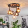 Koyoto lampa sufitowa, kula świetlna 45 cm bursztynowy, przezroczysty, przydymiony, 5-punktowe