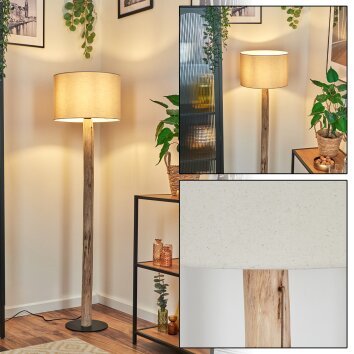 Soungou lampa stojąca kolory naturalne, czarny, 1-punktowy