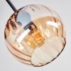 Koyoto Lampa sufitowa, Kula świetlna W kolorze bursztynu, Przezroczysty, Przydymiony, 5-punktowe