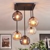 Koyoto Lampa sufitowa, Kula świetlna W kolorze bursztynu, Przezroczysty, Przydymiony, 5-punktowe