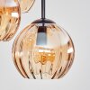 Koyoto Lampa sufitowa, Kula świetlna W kolorze bursztynu, 5-punktowe