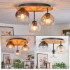 Koyoto lampa sufitowa, kula świetlna kolory naturalne, czarny, 3-punktowe