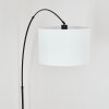 Soungou lampa stojąca, lampa podłogowa łukowa czarny, 1-punktowy, abażur materiałowy