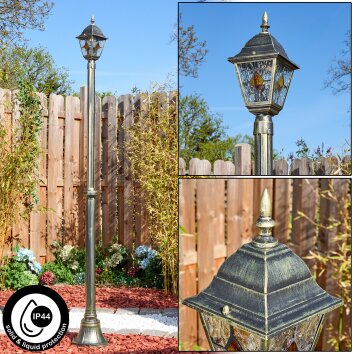 Naofe kandelabr, słupek ogrodowy złoty, czarny, 1-punktowy