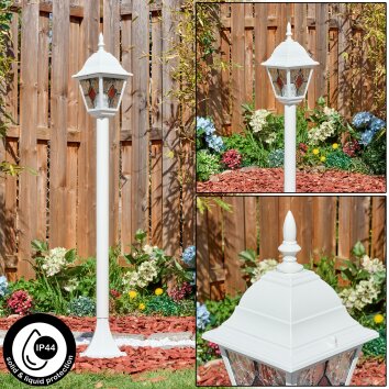 Naofe słupek ogrodowy biały, 1-punktowy