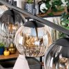 Koyoto lampa wisząca, kula świetlna, lampa wisząca bursztynowy, przezroczysty, przydymiony, 4-punktowe
