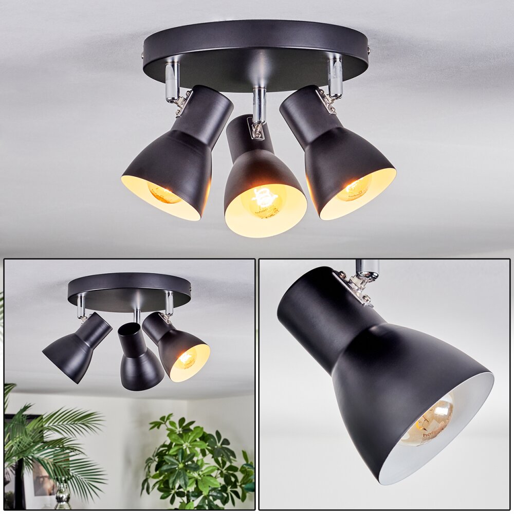 Farel Lampa sufitowa, Spot sufitowy Chrom, Czarny, 3-punktowe main product photo