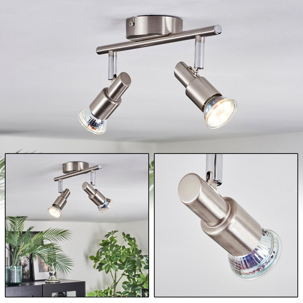Firan Lampa sufitowa, Spot sufitowy LED Nikiel matowy, 2-punktowe main product photo