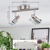 Firan Lampa sufitowa, Spot sufitowy LED Nikiel matowy, 2-punktowe