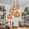 Ripoll Lampa wisząca, Kula świetlna, Lampa wisząca W kolorze bursztynu, 6-punktowe
