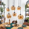 Ripoll Lampa wisząca, Kula świetlna, Lampa wisząca W kolorze bursztynu, 6-punktowe