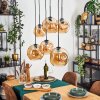 Ripoll Lampa wisząca, Kula świetlna, Lampa wisząca W kolorze bursztynu, 6-punktowe