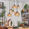 Ripoll lampa wisząca, kula świetlna, lampa wisząca bursztynowy, przezroczysty, 6-punktowe
