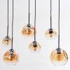 Ripoll lampa wisząca, kula świetlna, lampa wisząca bursztynowy, przezroczysty, 6-punktowe