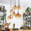 Ripoll lampa wisząca, kula świetlna, lampa wisząca bursztynowy, przezroczysty, 6-punktowe