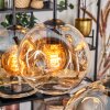 Ripoll lampa wisząca, kula świetlna, lampa wisząca bursztynowy, przezroczysty, 6-punktowe