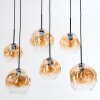 Ripoll lampa wisząca, kula świetlna, lampa wisząca bursztynowy, przezroczysty, 6-punktowe