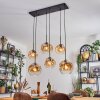 Ripoll lampa wisząca, kula świetlna, lampa wisząca bursztynowy, przezroczysty, 6-punktowe
