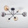 Ripoll lampa sufitowa, kula świetlna bursztynowy, przezroczysty, przydymiony, 6-punktowe