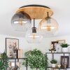 Koyoto lampa sufitowa, kula świetlna 40 cm kolory naturalne, czarny, 3-punktowe