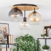 Koyoto lampa sufitowa, kula świetlna 40 cm kolory naturalne, czarny, 3-punktowe