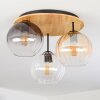 Koyoto lampa sufitowa, kula świetlna 40 cm kolory naturalne, czarny, 3-punktowe