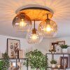 Koyoto lampa sufitowa, kula świetlna 40 cm kolory naturalne, czarny, 3-punktowe