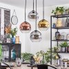 Ripoll lampa wisząca, kula świetlna, lampa wisząca kaskadowa złoty, przezroczysty, miedziany, przydymiony, 4-punktowe