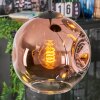 Ripoll lampa wisząca, kula świetlna, lampa wisząca kaskadowa złoty, przezroczysty, miedziany, przydymiony, 4-punktowe